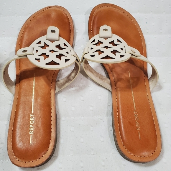Report Genie Sandals in Bone Size 9.5 - Picture 3 of 8